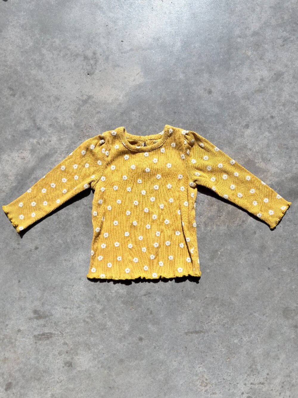Little Me Kids Yellow Floral Long Sleeve top - Baby 12 months / 1 year
